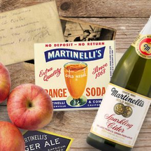 In 1900, Martinelli's product line included Sarsaparilla, Cream Soda, Ginger Ale, Lemon Soda, Raspberry Soda, Orange Champagne, and Gold Medal Cider.