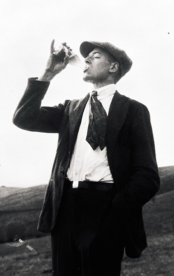 Second generation owner, Stephen G. Martinelli, Jr. takes a drink of what is believed to be one of the first bottles of Martinelli’s non-alcoholic cider, of which he helped create.