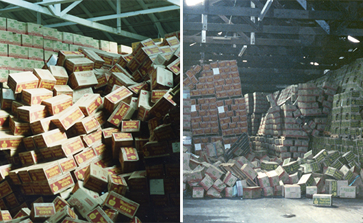 A 6.9-magnitude earthquake in 1989 caused massive damage to our facilities and the local community. It also destroyed roughly 10,000 cases of Martinelli’s cider!