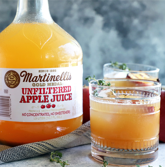 Peach Apple Smash Cocktail
